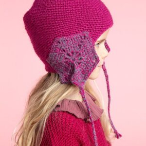 Bonnet à oreilles en granny en Fidèle et en Evanescent, Plassard - M'Toinette