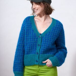 Cardigan jacquard bicolore en Mohalana, Plassard - M'Toinette